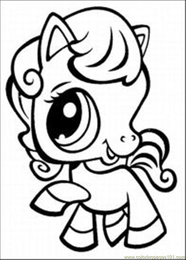 Plansa de colorat cu Littlest Pet Shop 23 16